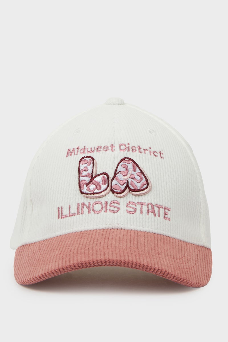 ديفاكتو كاب بناتي مخمل مضلع مطرز - Image 4